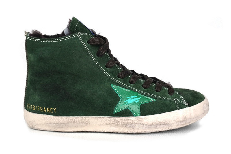 Golden Goose Francy Wool Green Handmade