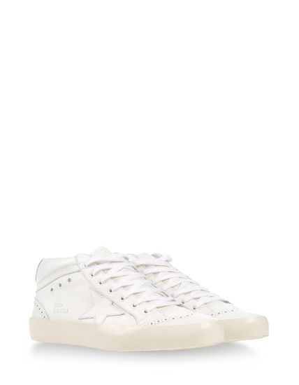 Golden Goose Mid Star All White Handmade Shoes