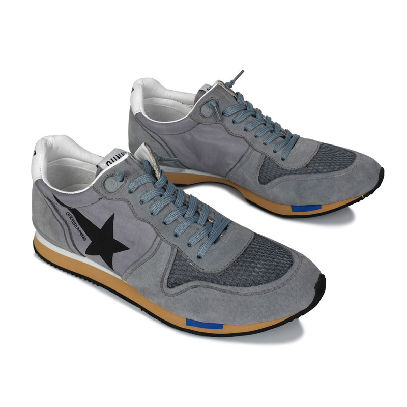 Golden Goose Running Grey Handmade Shoes