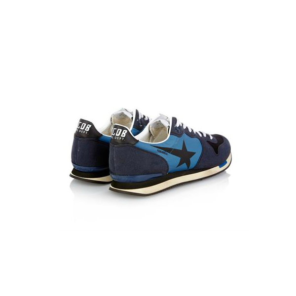 Golden Goose Running Navy Blue Handmade Shoes