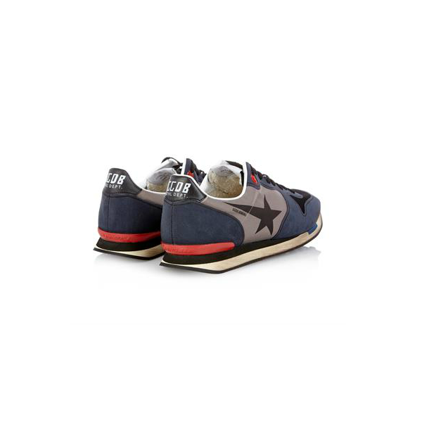 Golden Goose Running Navy Grey Handmade Shoes