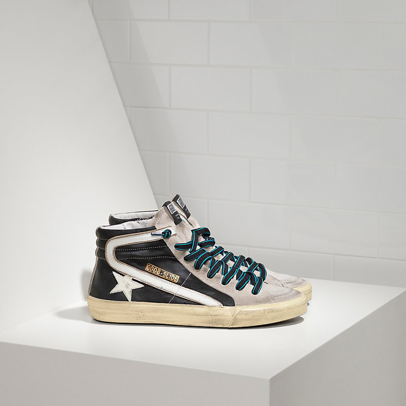 Golden Goose Sneakers Slide In Pelle E Stella In Pelle