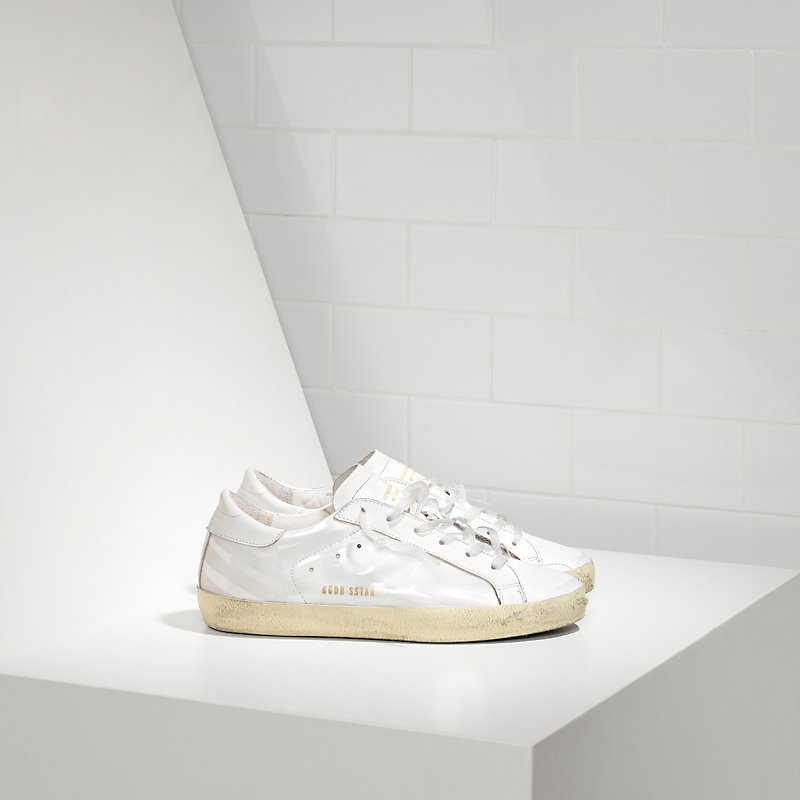 Golden Goose Sneakers Super Star In Pelle E Stella Serigrafata