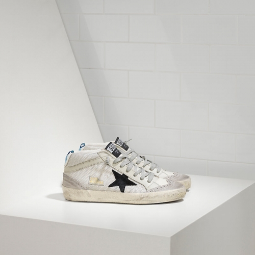 Golden Goose Sneakers Mid Star In Tessuto Tecnico E Stella In Camoscio Grey Cord Gum