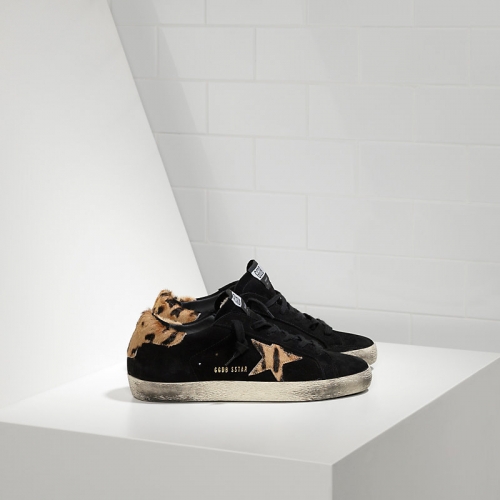 Golden Goose Sneakers Super Star In Nabuk E Stella In Cavallino