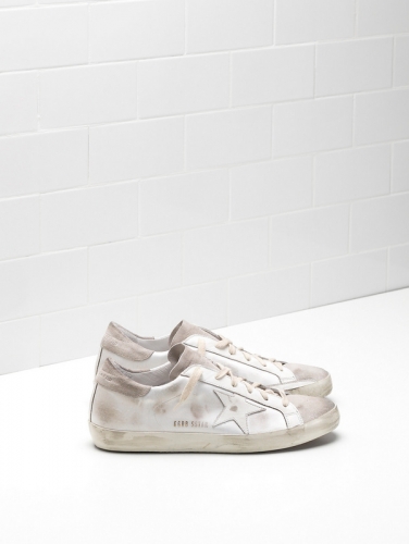 Golden Goose Superstar Sneakers Upper In Calfskin Leather Coated In Silk