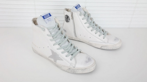 Golden Goose Francy White Silver Handmade