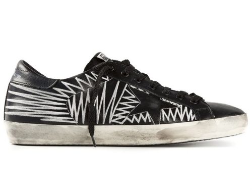 Golden Goose Black Stripe Sneakers