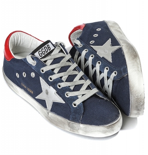 Golden Goose Navy Blue Sneakers