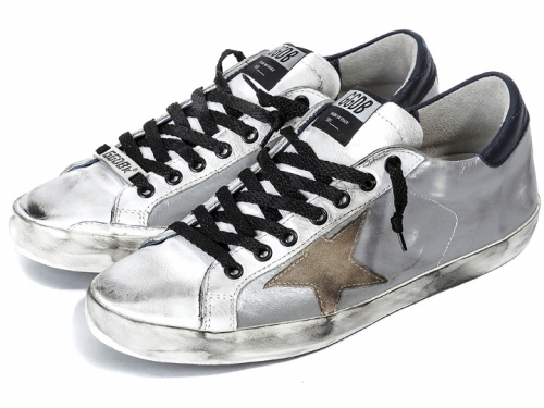 Golden Goose Silver Sneakers