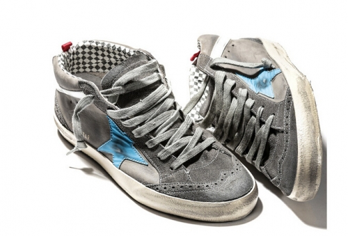 Golden Goose High Top Genuine Leather Sneakers