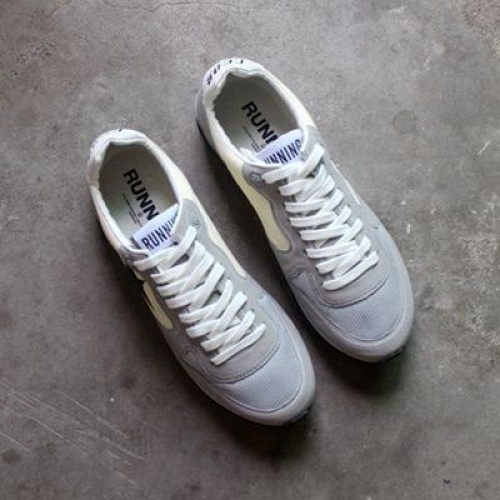 Golden Goose Running Grey White Handmade Shoes